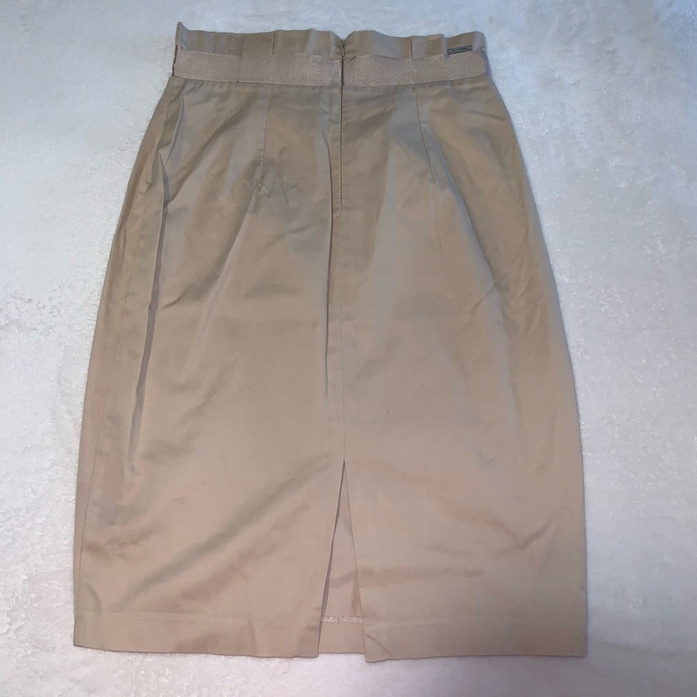 Miss Sixty Beige High Waist Bow Detail Midi Skirt - Picture 5 of 6
